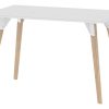 Mesa Rectangular Dielfe Oslo Para Comedor O Cocina Blanco Roble Natural