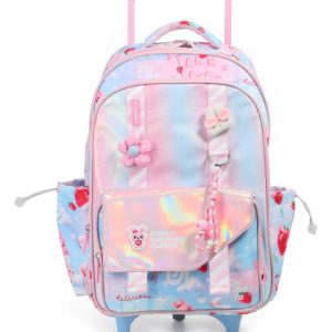 Mochila Chimola Carro 18 Pulgadas My Friends Strawberry Sky Floreado