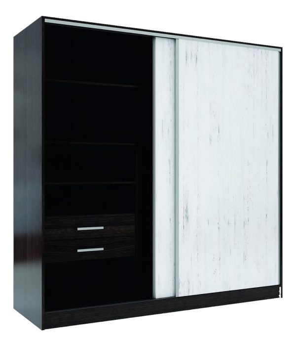 D_853368-MLU78805270987_082024-F.jpg Placard Orlandi Premium 1.81 Color Venecia/wengue De Mdp Con 2 Puertas Corredizas