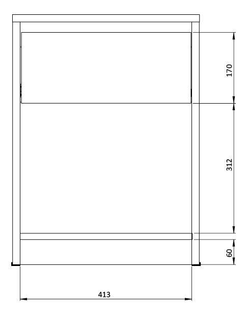 Mesa De Luz Moderna Mesita De Noche Línea Niza Gris Y Roble Kendal 1 Cajón Frente Símil Madera Estante Inferior Melamina... Mate Gris / Roble Kendal