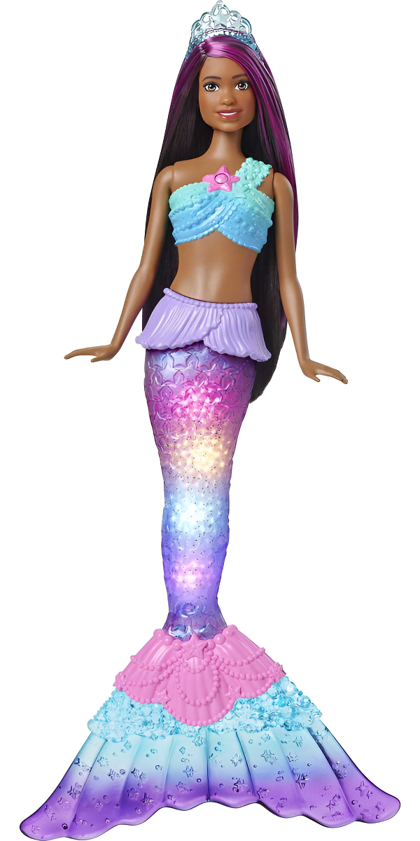 Barbie Muñeca De Sirena Con Cola Iluminada Mattel Hdj37