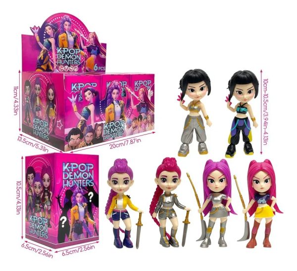 Muñeca De Figura De Kpop Demon Hunters (rumi Mira Zoey) 6pzs