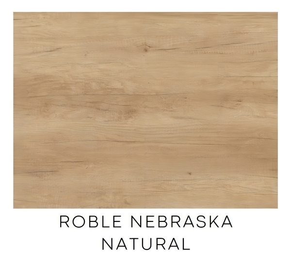 Placard Delos Melamina 4 Puertas 2 Corredizas Color Roble Nebraska 180cm Roble Nebraska Natural