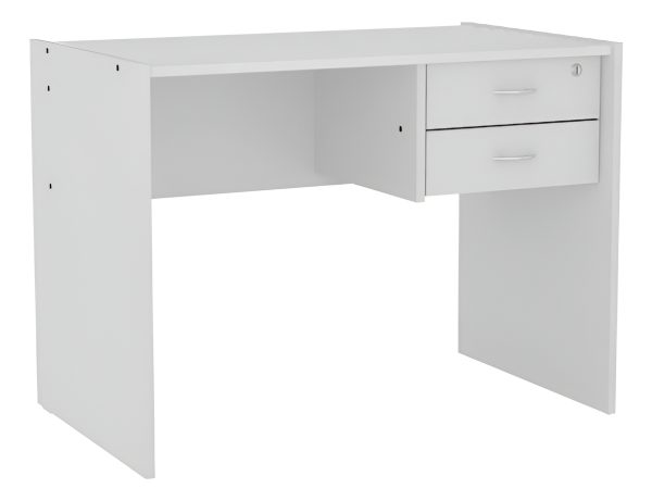 Escritorio Oficina 2 Cajones 100cm 18mm Espesor Premium 910 Blanco Piro