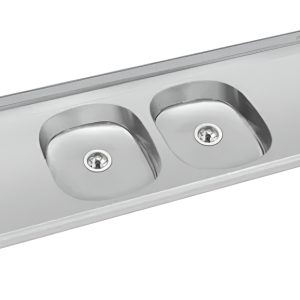 D_887268-MLA95525742634_102025-F.jpg Mesada Doble Bacha Central Acero 140cm Delos Duranox 430 Cts