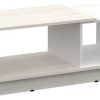 Mesa De Centro Ratona Milenial 90 X 45 X 39 Mosconi Color Venezia - Blanco