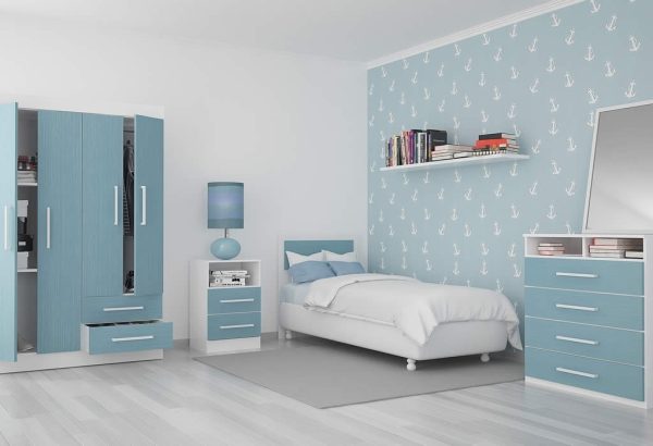 Ropero Placard 4 Puertas P- Abrir. 2 Cajones Externos Dj104