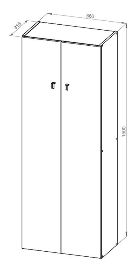 Despensero Cocina Dos Puertas Alacena Organizador 2 Estantes Regulables Blanco Melamina Resistente Multiuso Guardado Hogar Comedor Moderna Fácil Limpieza Kit Antivuelco D060 Dielfe