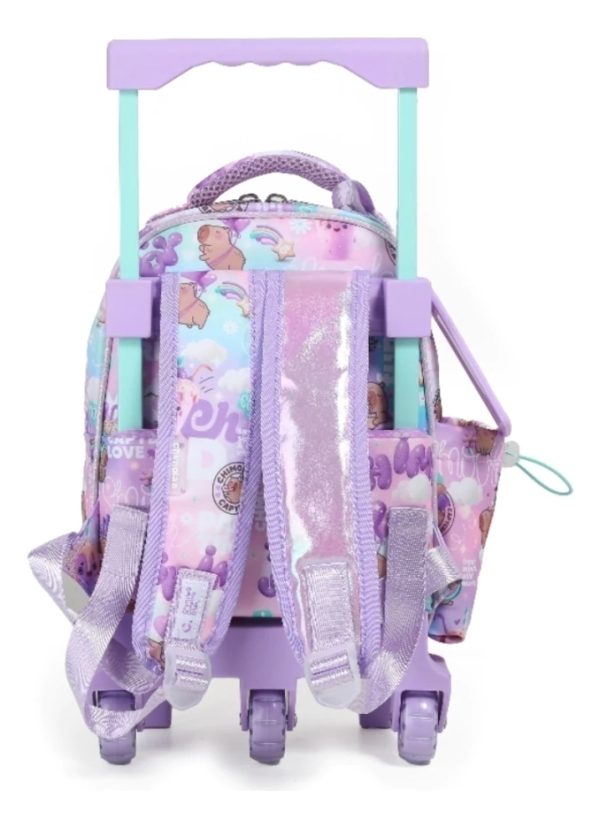 Mochila Chimola Carro 12p Capymola Jardin Bt291 Lila Floreado