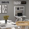 Escritorio Habitacion Oficina Juvenil Hogar Flotante Plegable Espacio Reducido Moderno Blanco Eco063 Dielfe