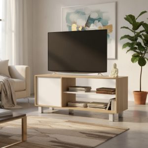 D_953003-MLA93657481232_102025-F.jpg Rack Tv Nordico Minimalista Con Puerta Tv 55 1,30mt 4102 Color Olmo Everest