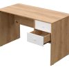 Escritorio Classic Mueble Pc 2 Cajones Oficina Mesa Estudio Nebraska Natural