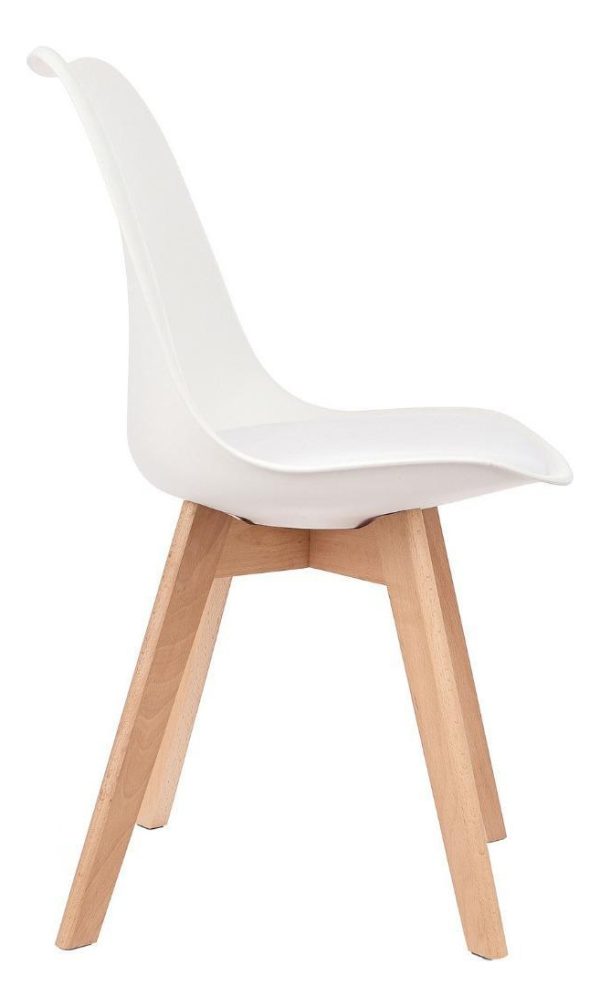 D_962016-MLU75513378470_042024-F.jpg Set De 4 Sillas Eames Tulip White Marrón Claro Blanco