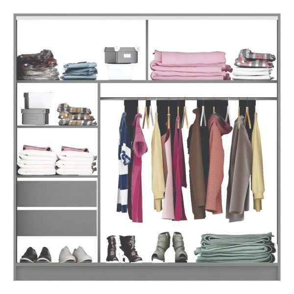 Placard Orlandi Suave 1.82 Color Venecia De Enchapado En Melamina Con 2 Puertas Corredizas