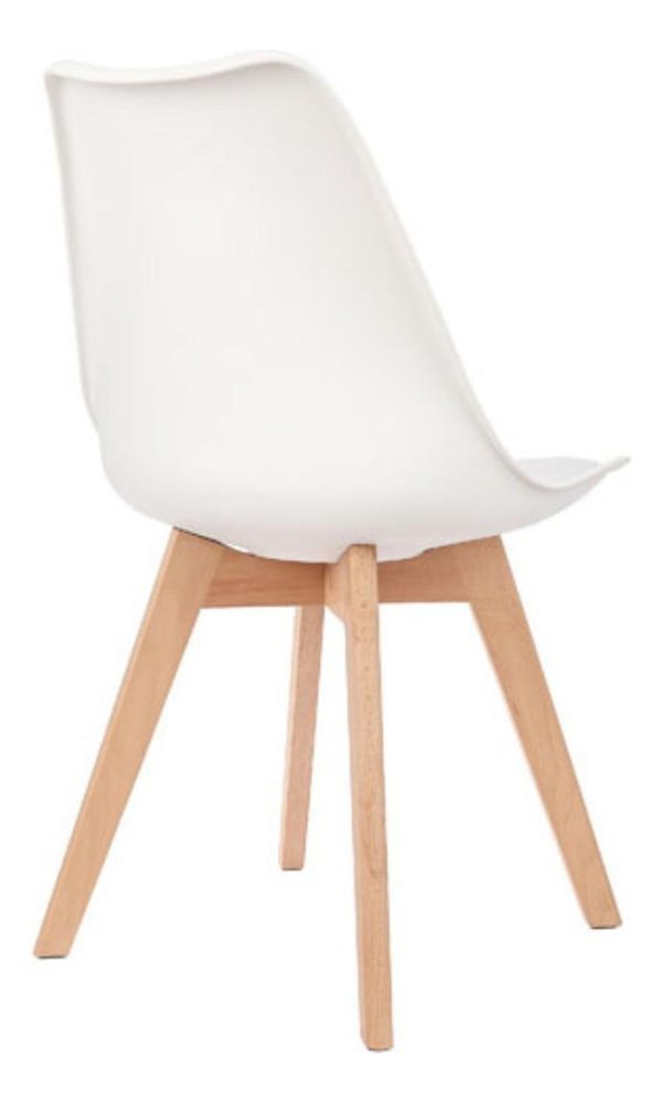 D_966738-MLU75513735926_042024-F.jpg Set De 4 Sillas Eames Tulip White Marrón Claro Blanco