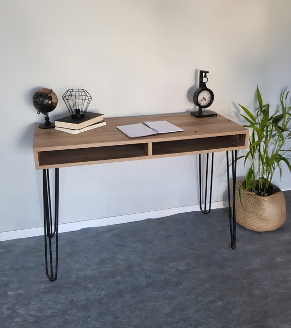 D_973827-MLU78480562660_082024-F.jpg Escritorio Industrial Oficina Hogar Habitacion Juvenil Melamina Rustico 110 Cm Con Cajones Patas Metal Negro Atakama Moderno Resistente Lie110 Dielfe