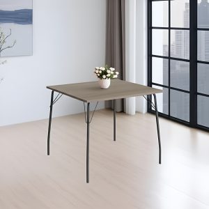 Mesa Comedor Living Cocina Cuadrada 0,85mt Tapa Nebraska Canyon Patas Negras Brooklyn Dielfe Negro