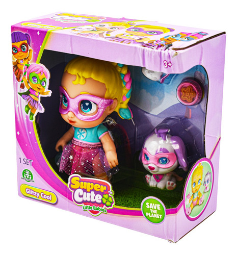 Super Cutes Regi Glitzy Cool Mascota 12cm Famosa Cd
