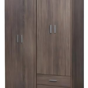 Placard Ricchezze Tana Melamina 4 Puertas Batientes Marrón Moderno