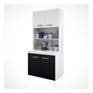 Despensero Delos Dl633bfn Kit 80cm 4puertas Aparador Color Blanco