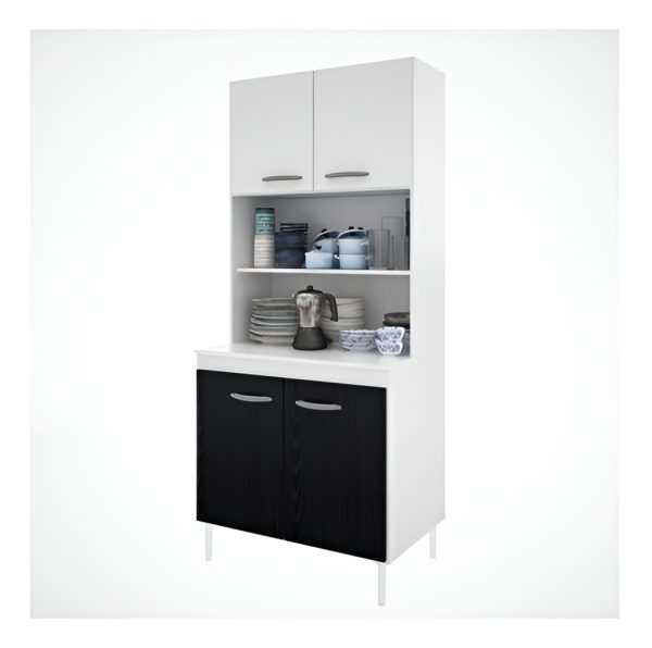 Despensero Delos Dl633bfn Kit 80cm 4puertas Aparador Color Blanco