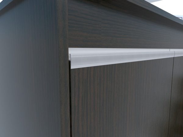 Modular Vajillero Melamina 1.36 Cm. Perfil Aluminio Cod 7001