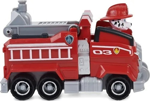 Paw Patrol Deluxe Vehiculo Mediano Con Figura Marshall