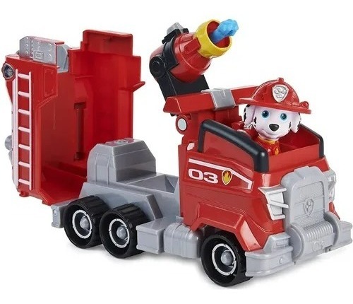 Paw Patrol Deluxe Vehiculo Mediano Con Figura Marshall