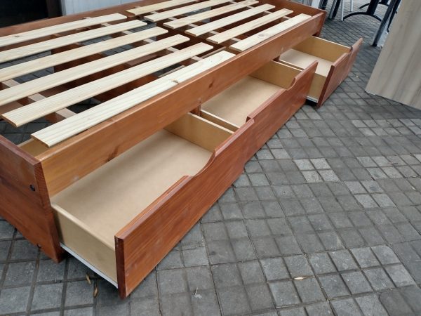 D_620021-MLA42749396583_072020-F.jpg Base Box Para Somier Con 3 Cajones. Pino Lustrado 80 X 190
