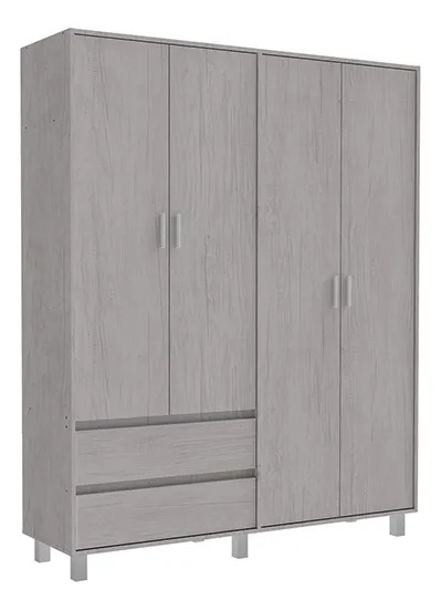Ropero Milenial Geo 4 Puertas, 2 Cajones 156 X 192 X 45