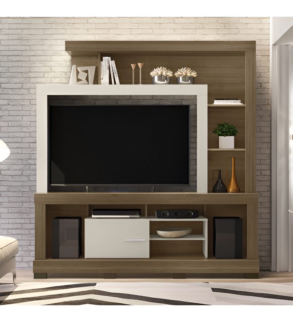 Estante Para Tv Ipanema Linea Brasil De Hasta 55 Pulgadas, Color Avela/blanco Roto Avela/off White