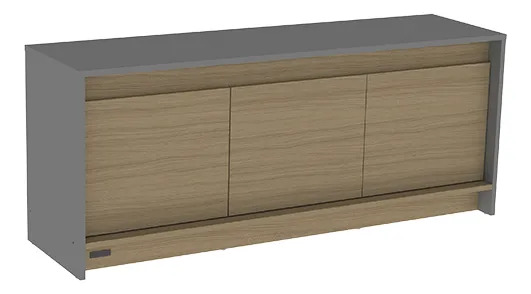 Rack Mesa Para Tv Minimal - 3 Puertas- 128 X 53 X 36