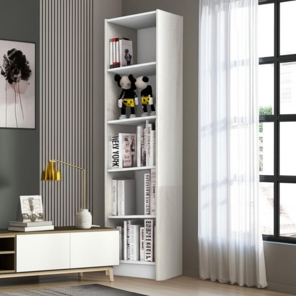 Estanteria Biblioteca Chica Abierta Melamina Color Nevado/everest