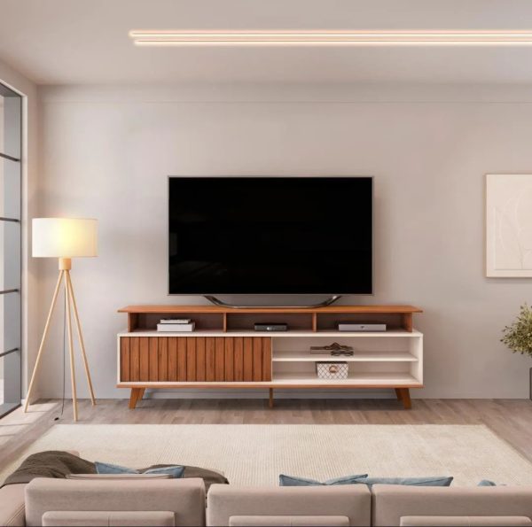 Rack Para Tv Flow, 1 Puerta Corrediza- 170 X 60- Dj Moveis