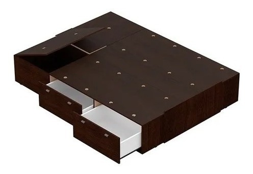 Base Box Plataforma 1.40 O 1.60 X 1.90- 4 Caj. 2 Baul- 56637