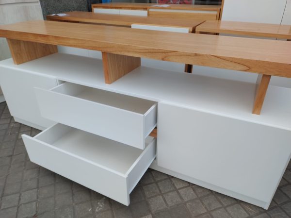 Rack Para Tv Led 2 Puertas, 2 Cajones- 160 X 67 X 40- Otta