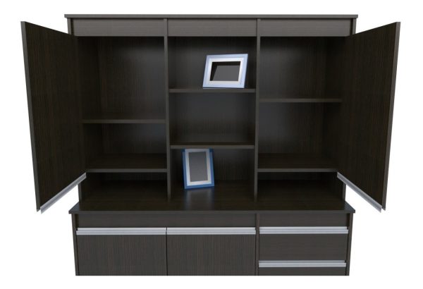 Modular Vajillero Melamina 1.36 Cm. Perfil Aluminio Cod 7001