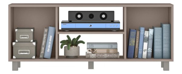 Rack Tv 50 Luka Blanco/miel 120 Cm Marrón Claro