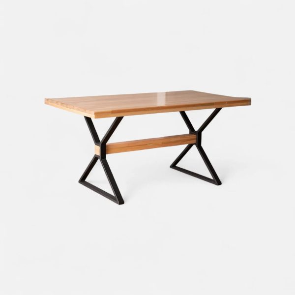 Mesa Cocina Comedor Lustrada Paraiso Base De Caño Cruz 1.40