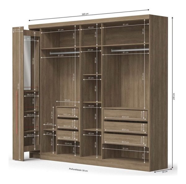 D_750470-MLA50408252344_062022-F.jpg Ropero Organizador Placard Puertas P- Abrir 6 Cajones F546