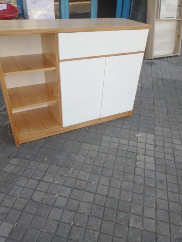 Bahiut Vajillero Tapa Paraiso Con Blanco 1.20 X 0.90 2 Ptas