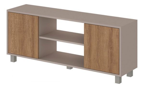 Rack Tv 50 Luka Blanco/miel 120 Cm Marrón Claro