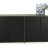 Mueble Bahiut Vajillero 4 Puertas Nogal/negro 7008 Tables Ogal/negro