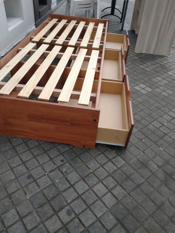 D_762532-MLA42749404499_072020-F.jpg Base Box Para Somier Con 3 Cajones. Pino Lustrado 80 X 190