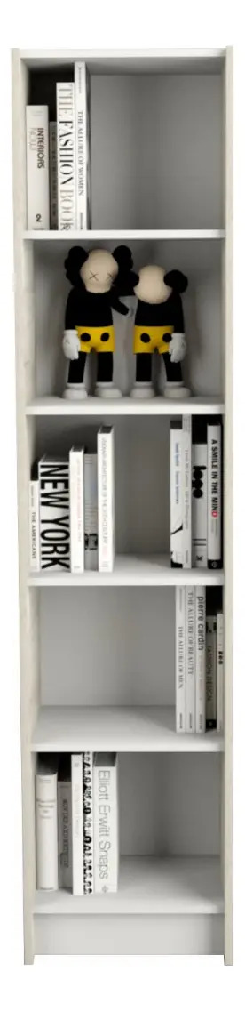 Estanteria Biblioteca Chica Abierta Melamina Color Nevado/everest