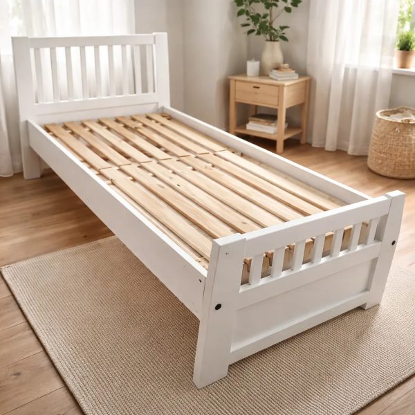Cama 1 Plaza 0.80 Mts- Pino Lustrado- Cod. 104- Mediterraneo