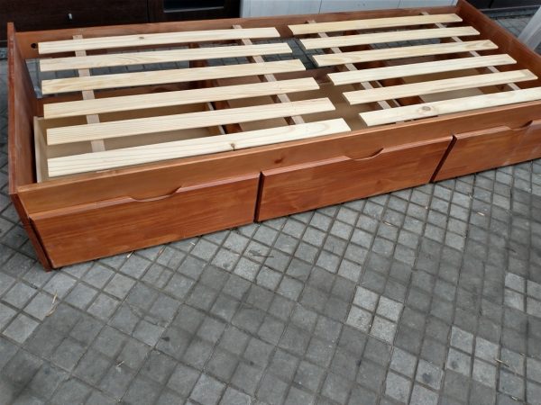 D_789986-MLA42749396579_072020-F.jpg Base Box Para Somier Con 3 Cajones. Pino Lustrado 80 X 190