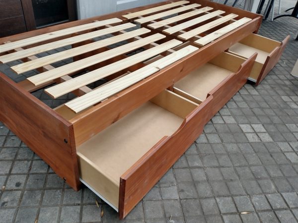D_816703-MLA42749424204_072020-F.jpg Base Box Para Somier Con 3 Cajones. Pino Lustrado 80 X 190