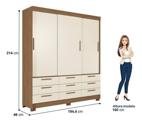 D_816810-MLA97119747226_112025-F.jpg Armario Doble Santos Andeira Morretes Con Jatob De 194,4 Cm Con Arena