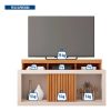 Rack Dragon Para Tv De Hasta 55 Pulgadas Con 1 Puerta, Color Mel/off Rasgado, Beige